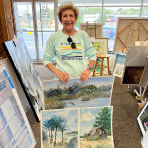 Tropical New Zealand for Ann Hughes by Rebecca Zdybel  Image: The new owner Ann Hughes and her grouping