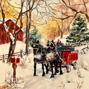 Early Winter Sleighride by Rebecca Zdybel