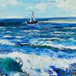 Solo Sail after van Gogh by Rebecca Zdybel