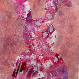 Bunny Tail Silhouette  in Pastel peach by Rebecca Zdybel, Image 1.