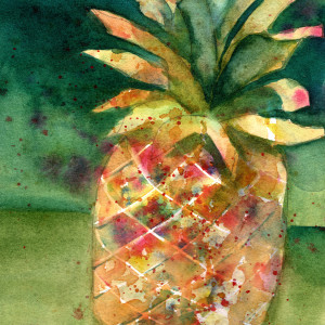 Party Pineapple Green by Rebecca Zdybel 
