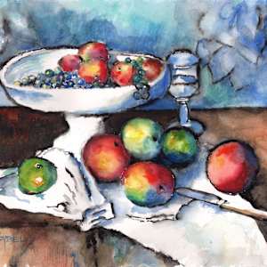 Still Life With Compote (after Cezanne) by Rebecca Zdybel, Image 1.