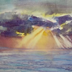 Sunset study – fingers of God by Rebecca Zdybel