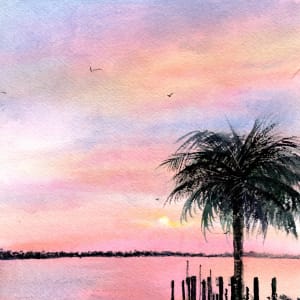 Sunset at the Dock by Rebecca Zdybel