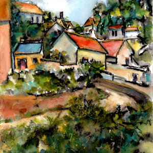 Turning Road at Mont Gerault (after Cezanne) by Rebecca Zdybel