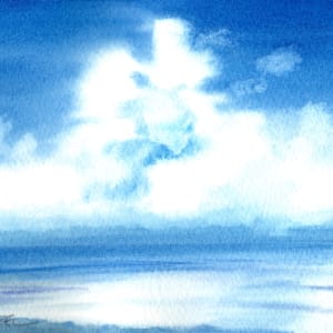 Cloud Study in Blue by Rebecca Zdybel