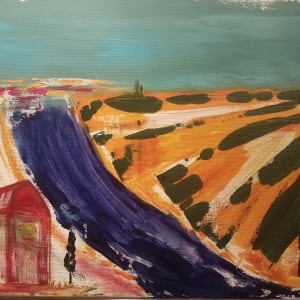 Farmland Indian Yellow Hue by Irene Bee Kain