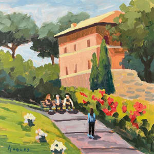 Rose Garden Path - Rome by Linda Hugues