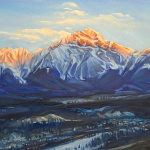 Pyramid Sunrise over Jasper by Pascale Robinson 