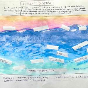 Shifting Shores Installation by Julea Hope Boswell  Image: concept sketch 1