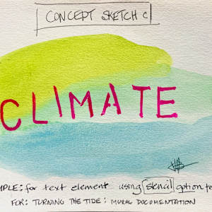 Shifting Shores Installation by Julea Hope Boswell  Image: concept sketch 3