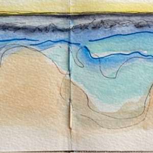 Shifting Shores Installation by Julea Hope Boswell  Image: mural pre-sketch a