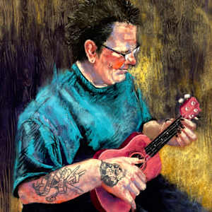 Pink Ukulele by Caryn Stromberg