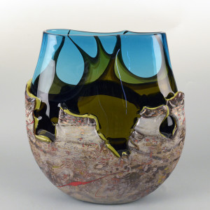 Canyon Vista Arch -Amber & Turquoise by North Rim Glass Jared & Nicole Davis 