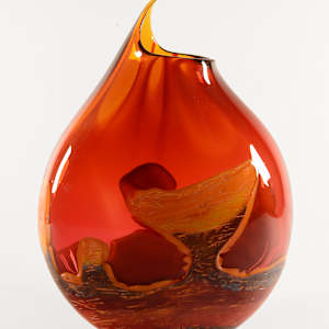 Desert Vista Sunset w/Hoodoos Yellow & Red by North Rim Glass Jared & Nicole Davis 