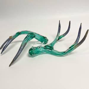 Antler Set Emerald Green w/Metallic Tips by North Rim Glass Jared & Nicole Davis 