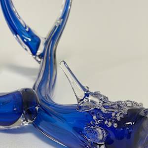 Antler Set Medium Blue w/Metallic Tips by North Rim Glass Jared & Nicole Davis 