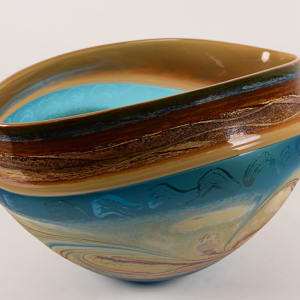 Jupiter Vessel-Turquoise by North Rim Glass Jared & Nicole Davis 