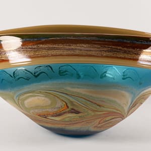 Jupiter Vessel-Turquoise by North Rim Glass Jared & Nicole Davis