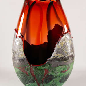 Mountain Vista Sunrise w/Red Valleys  Aurora & Purple by North Rim Glass Jared & Nicole Davis 