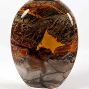 Fission Vase Small Amber by North Rim Glass Jared & Nicole Davis
