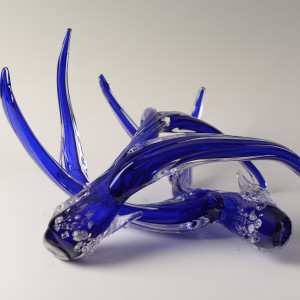 Antler Set-Cobalt by North Rim Glass Jared & Nicole Davis 