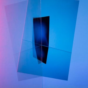 Reflected Blue on Blue, pink left by Aaron Farley 
