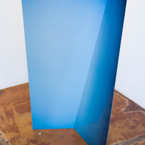 Blue on Aluminum folded  by Aaron Farley 