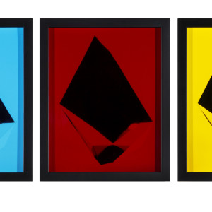 Blue, Red, Yellow Diamond ( separate pieces) by Aaron Farley