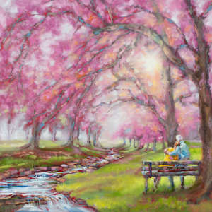 Cherry Blossom Lovers by Pat Cross