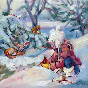 Winter Playmates by Pat Cross