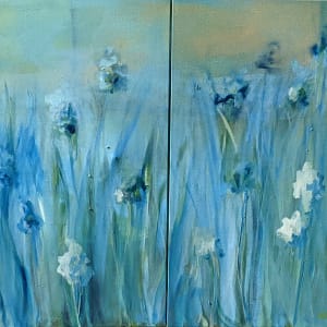 Blue Haze Diptych by Corinne Galla