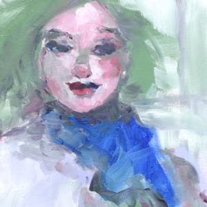Blue Scarf by Corinne Galla