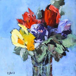 Glass and Posy by Corinne Galla