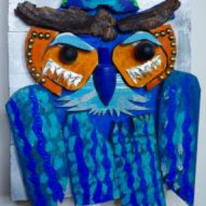 Contemplative Owl by George Thaddeus Saj