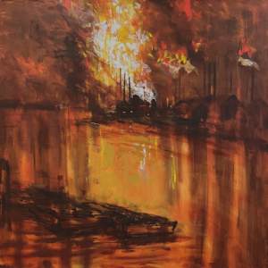 Steel Mill Fire by CLAIRE HARDY