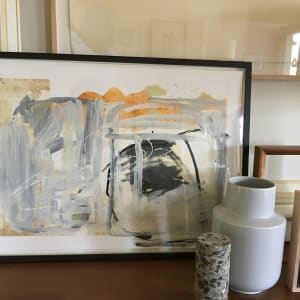 Monoprint and painting on paper by MaryAnn Puls 