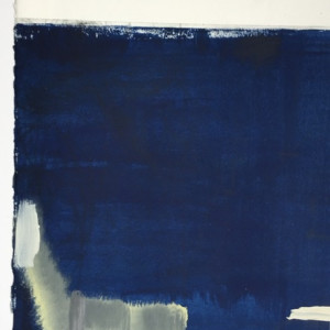 Blue Monoprint Pair by MaryAnn Puls 