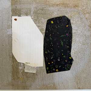 Note Paper and Painted Shape by MaryAnn Puls 