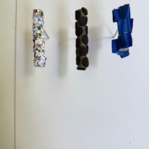 Three Small Wall Cylinders by MaryAnn Puls 