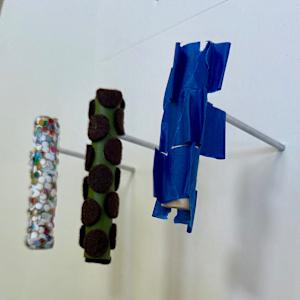 Three Small Wall Cylinders by MaryAnn Puls 