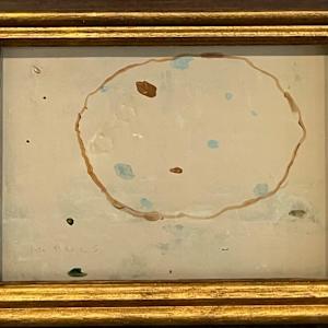 Round Shapes in Small Gold Frame by MaryAnn Puls 