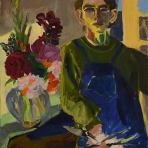 Self Portrait with Peonies