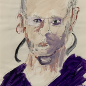 Purple Self Portrait by Paul Seidell