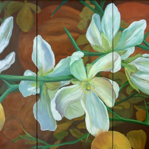 Trifoliate Orange, Triptych by Laurie Hoen