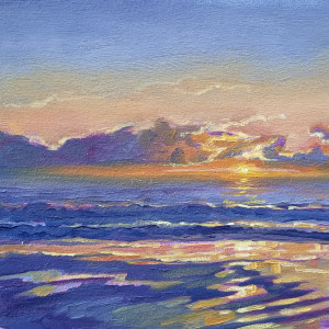 "Sunset - sand ripples" by Jan Poynter