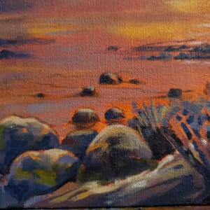 Chaster memories- heron sunset by Jan Poynter 