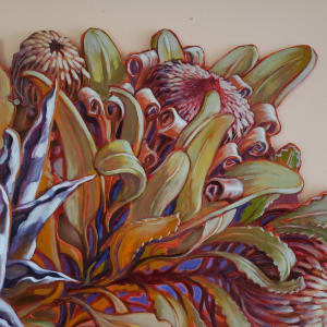 LIVE EDGE  Banksia & Protea #2 by Jan Poynter 