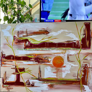 Infinite Hope  Image: Painting, Football and Sunday ! The trifecta. 