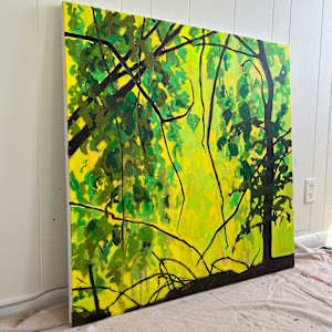 Evening Glow And Sticks by Krista Townsend  Image: Painting from leaning on the studio wall.